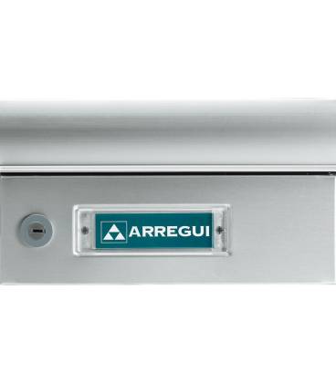 Buzones Milenio H-4400-02- Con cuerpo de Aluminio lacado negro y puerta de aluminio color Anodizado Plata
