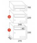 3 alturas disponibles de Buzones Kompact H270