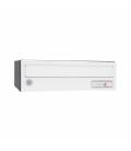 Buzón Kompact Push H360- 83152-con cuerpo en acero electrocincado negro y puerta en acero electrocincado blanco