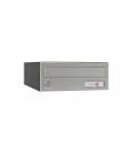 Buzón Kompact Push H270- 83100-con cuerpo en acero electrocincado negro y puerta en acero electrocincado Pintura Inox