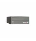 Buzón Kompact Push H270- 83106-con cuerpo en acero electrocincado negro y puerta en acero electrocincado Inox Mate AISI 304