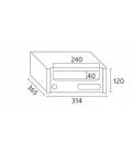 Dimensión de buzones Column H314, Joma