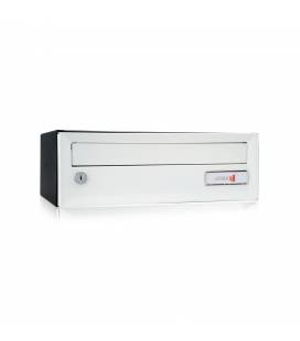 Buzón Joma, Artico Push H370-03602- Con cuerpo en acero electrocincado Negro y puerta en acero electrocincado Blanco