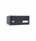 Buzón Joma, Artico Push H275-03628- Con cuerpo en acero electrocincado Negro y puerta en acero electrocincado Negro