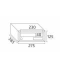 Dimensión de Buzones Artico Push H275