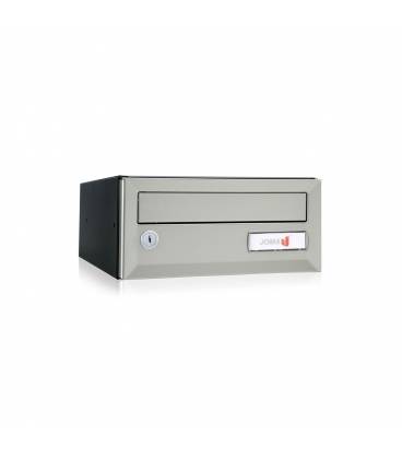 Buzón Artico Push H275-03625- Con cuerpo en acero electrocincado Negro y puerta en acero electrocincado Pintura Inox