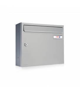 Buzón Kompact V360-81109- cuerpo y puerta en acero electrocincado, color todo Pintura Inox para exterior e interior