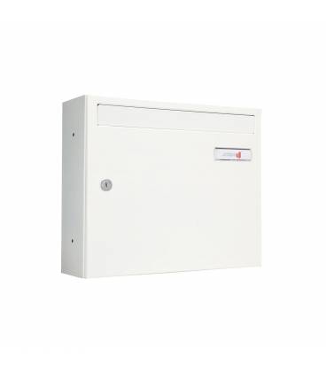 Buzón Joma, kompact Push V360- 83252, cuerpo y puerta de acero electrocincado color todo Blanco