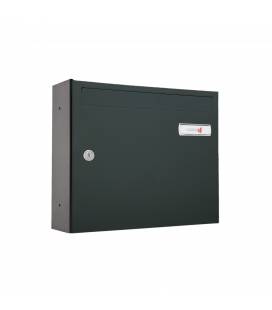 Buzón Joma, kompact Push V360- 83253, cuerpo y puerta de acero electrocincado color todo Negro