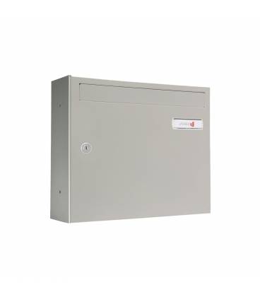 Buzón Joma, kompact Push V360- 83250, cuerpo y puerta de acero electrocincado color Pintura Inox (antihuellas). 