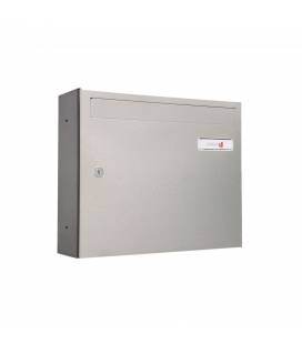 Buzón Joma, kompact Push V360- 83256, cuerpo de acero electrocincado Negro y puerta de acero electrocincado Inox Mate AISI 304
