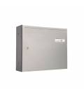 Buzón Joma, kompact Push V360- 83256, cuerpo de acero electrocincado Negro y puerta de acero electrocincado Inox Mate AISI 304