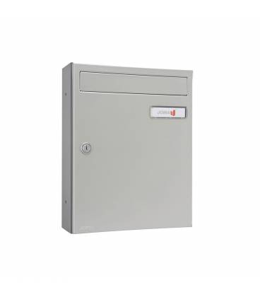 Buzón Joma, kompact Push V270- 83200, cuerpo y puerta de acero electrocincado color todo Pintura Inox (antihuellas)