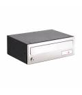 Buzón Joma, Horizon H3425 -82613- cuerpo en acero electrocincado Negro y puerta en acero electrocincado Inox Mate AISI 304