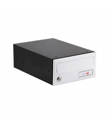 Buzón Joma Horizon h2435- 82605- cuerpo de acero electrocincado negro y puerta de acero electrocincado Blanco.