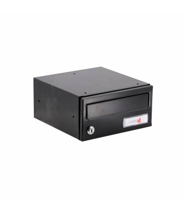 Buzón Joma Horizon h2425- 82601- cuerpo de acero electrocincado negro y puerta de acero electrocincado negro