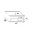 Dimensiones de buzones Joma, Ocean EVO H2435- 240 base x 120 altura x 350 fondo