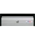 Buzón Troya Btv 11441, cuerpo negro pintado y puerta en pintura aluminio. apto para el interior. Antivandálico.