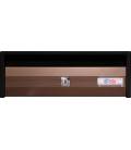 Buzón BTV Troya 11445, cuerpo negro pintado y puerta color Bronce, apto para el interior, antivandálico. 