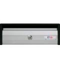 Buzón BTV Troya 11461, cuerpo negro pintado y puerta color Pintura Aluminio - Antivandálico.