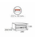 Tamaño pequeño, medidas de buzones Troya 240x120x250 mm y medida de ranura carta 222x30 mm