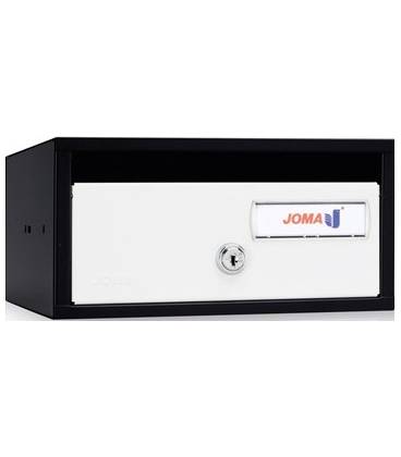Buzón Joma, Lobby H2425- 82041u-cuerpo en acero electrocincado negro y puerta en acero electrocincado Blanco.