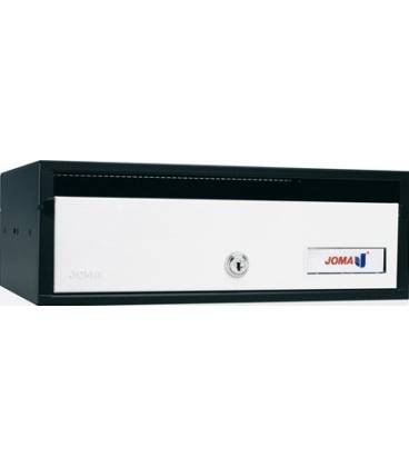 Buzón Joma, Lobby H3425- 82040U-cuerpo en acero electrocincado negro y puerta en acero electrocincado Blanco.