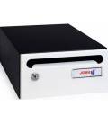 Buzón Hall 24- 03435- cuerpo de acero electrocincado negro y puerta en acero electrocincado blanco