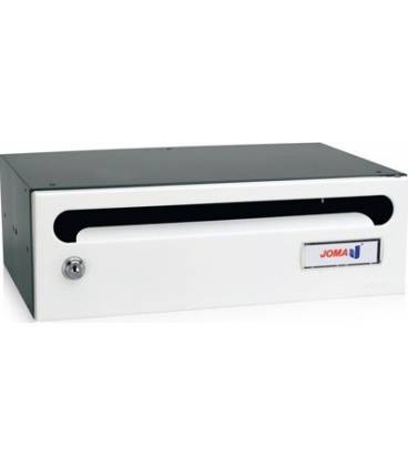 Buzón Hall 23- 03417- cuerpo de acero electrocincado negro y puerta en acero electrocincado blanco