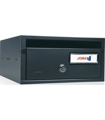Buzón Joma, Lobby H2435- 82010U-cuerpo en acero electrocincado negro y puerta en acero electrocincado Negro.