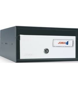 Buzón Joma, Lobby H2435- 82016U-cuerpo en acero electrocincado negro y puerta en acero electrocincado Inox Brillo AISI 430