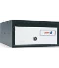 Buzón Joma, Lobby H2435- 82016U-cuerpo en acero electrocincado negro y puerta en acero electrocincado Inox Brillo AISI 430
