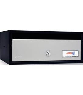 Buzón Lobby H3425- 82040U-cuerpo en acero electrocincado negro y puerta en acero electrocincado Pintura Inox, antihuellas.