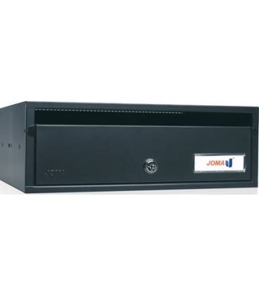 Buzón Joma, Lobby H3425- 82000U-cuerpo en acero electrocincado negro y puerta en acero electrocincado Negro
