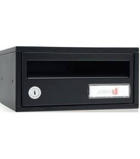 Buzón Indico h2425- 82333U- Con cuerpo y puerta en acero electrocincado Todo Negro Mate