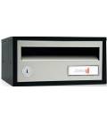 Buzón Joma, Indico h2425- 82330U-cuerpo en acero electrocincado negro y puerta en acero electrocincado Pintura Inox