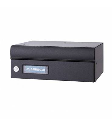 Buzones Milenio H-4400-04- Con cuerpo de Aluminio lacado negro y puerta de aluminio color Negro