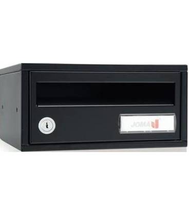 Buzón Joma, Indico h2435- 82318U-cuerpo en acero electrocincado negro y puerta en acero electrocincado Negro.