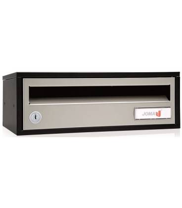  Buzón Indico h3425- 82300U-cuerpo en acero electrocincado negro y puerta en acero electrocincado Pintura Inox, (antihuellas)