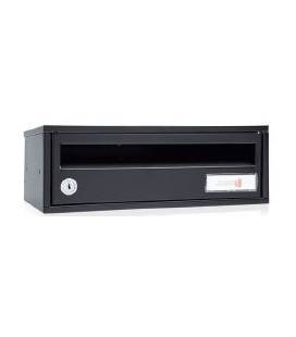 Buzón Joma, Indico h3425- 82303U-cuerpo en acero electrocincado negro y puerta en acero electrocincado Negro Mate