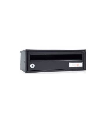 Buzón Joma, Indico h3425- 82303U-cuerpo en acero electrocincado negro y puerta en acero electrocincado Negro Mate