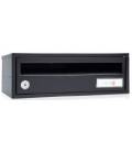 Buzón Joma, Indico h3425- 82303U-cuerpo en acero electrocincado negro y puerta en acero electrocincado Negro Mate