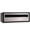 Buzón, Indico h3425- 82305U-cuerpo en acero electrocincado negro y puerta en acero electrocincado Inoxidable Brillo Aisi 430