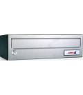 Buzón Kompact H360-81022- cuerpo en acero electrocincado negro y puerta en acero electrocincado Inox Mate AISI 304