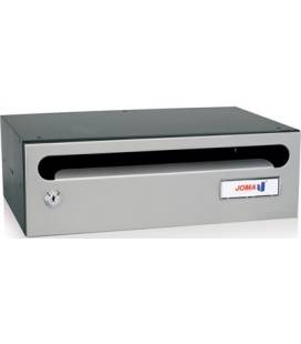 Buzón Hall 23- 03432- cuerpo de acero electrocincado negro y puerta en acero electrocincado Pintura Inox