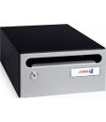 Buzón Hall 24- 03447- cuerpo de acero electrocincado negro y puerta en acero electrocincado Pintura Inox (Antihuellas)