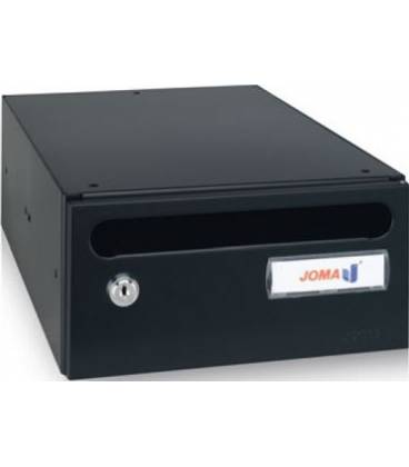 Buzón Hall 24- 03440- cuerpo de acero electrocincado negro y puerta en acero electrocincado negro