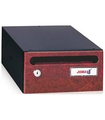 Buzón Hall 24- 03439- cuerpo de acero electrocincado negro y puerta en acero electrocincado raíz