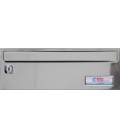 Buzones btv Barajas 16726, cuerpo negro pintado y puerta acero color Inox Brillo G1, para interior.