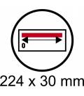 Medidas de ranura carta o bocacarta 224x30 mm
